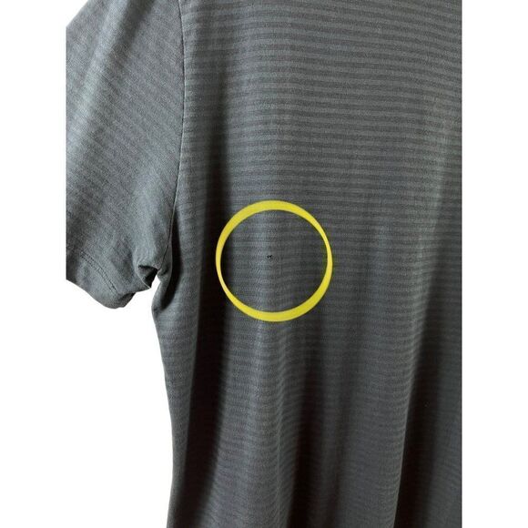 Theory Willem Flame Striped Jersey Polo Men's Large Navy Blue Short Sleeves - Picture 6 of 9